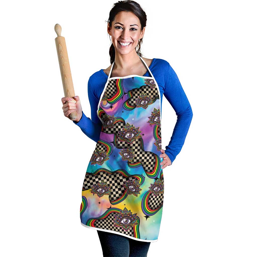 Hippie Apron Psychedelic Third Eye Art - Wonder Print Shop