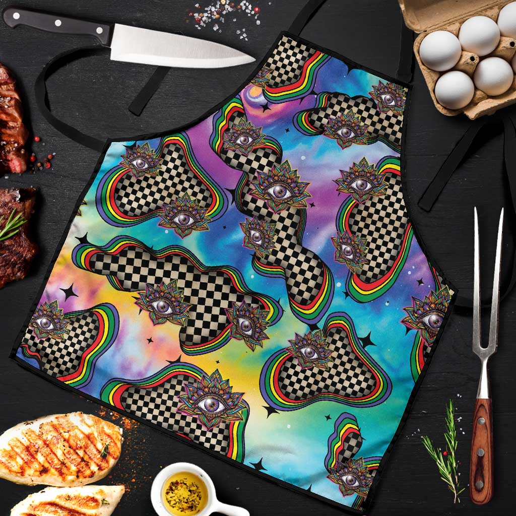 Hippie Apron Psychedelic Third Eye Art - Wonder Print Shop