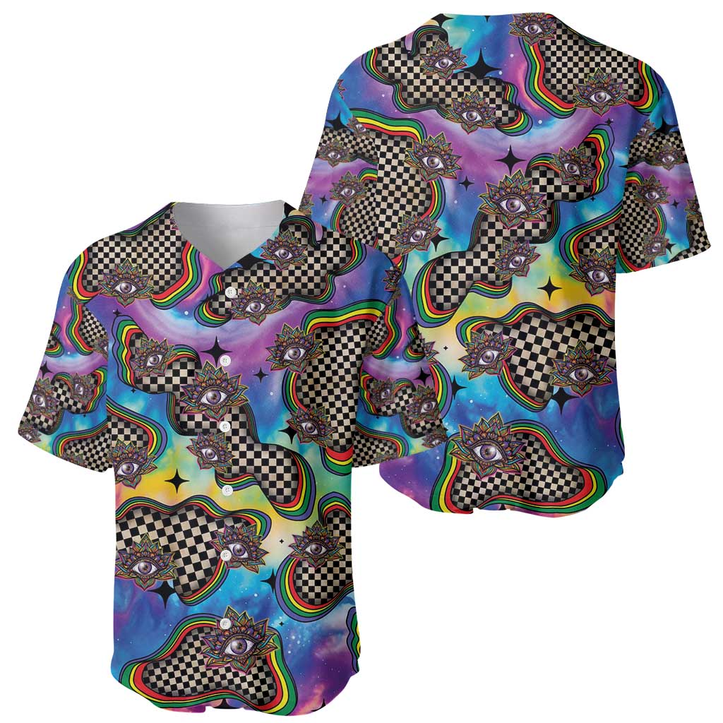 Hippie Baseball Jersey Psychedelic Third Eye Art - Wonder Print Shop