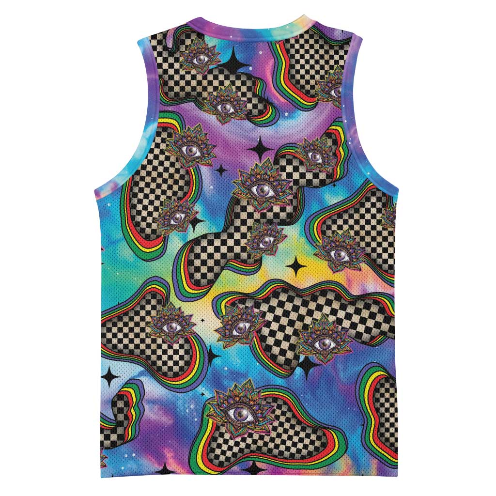 Hippie Basketball Jersey Psychedelic Third Eye Art - Wonder Print Shop
