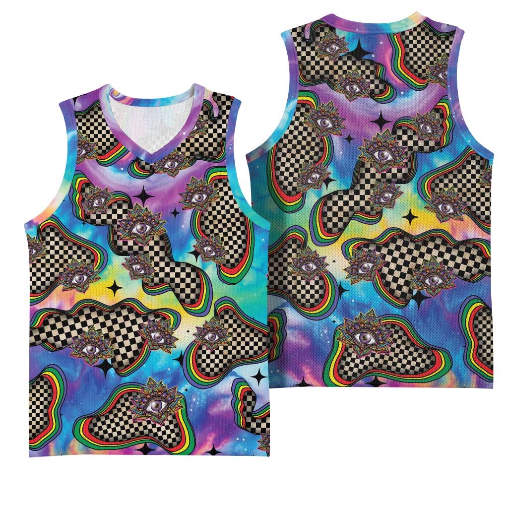 Hippie Basketball Jersey Psychedelic Third Eye Art - Wonder Print Shop