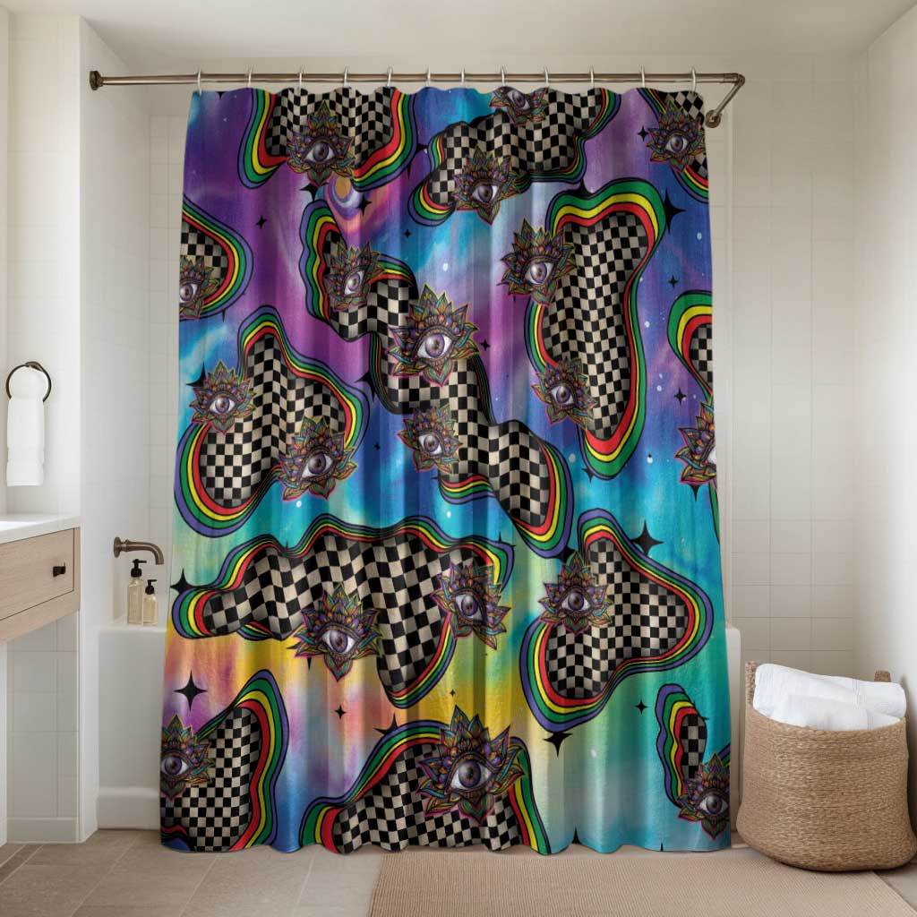 Hippie Bathroom Set Psychedelic Third Eye Art - Wonder Print Shop