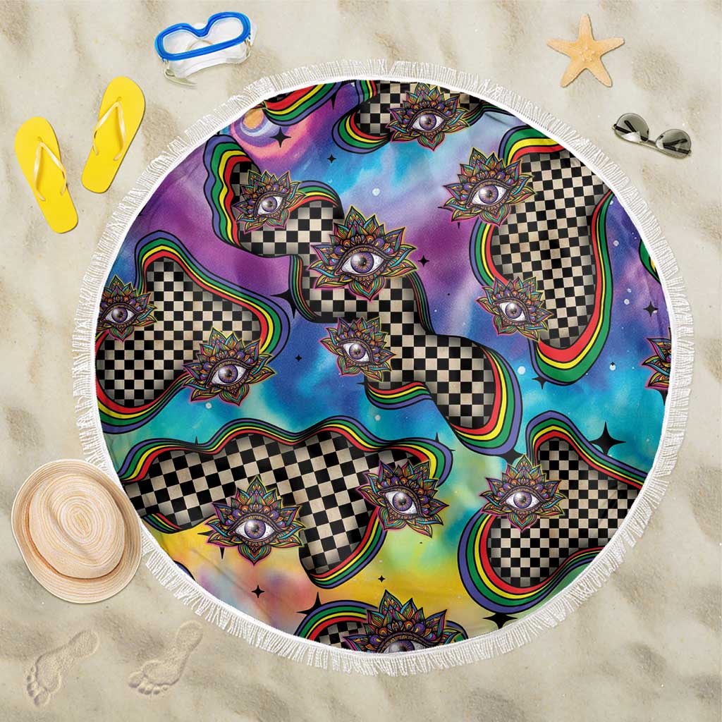 Hippie Beach Blanket Psychedelic Third Eye Art - Wonder Print Shop