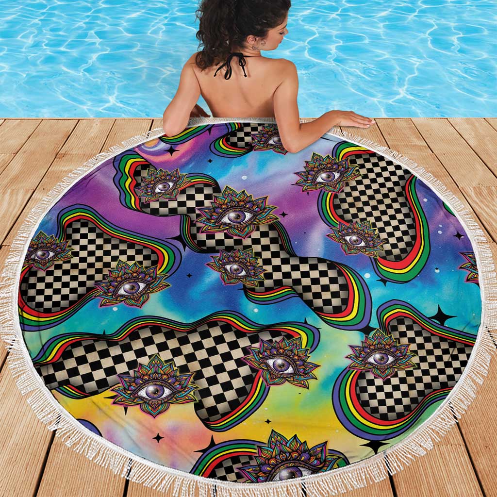 Hippie Beach Blanket Psychedelic Third Eye Art - Wonder Print Shop