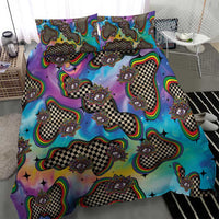Hippie Bedding Set Psychedelic Third Eye Art - Wonder Print Shop