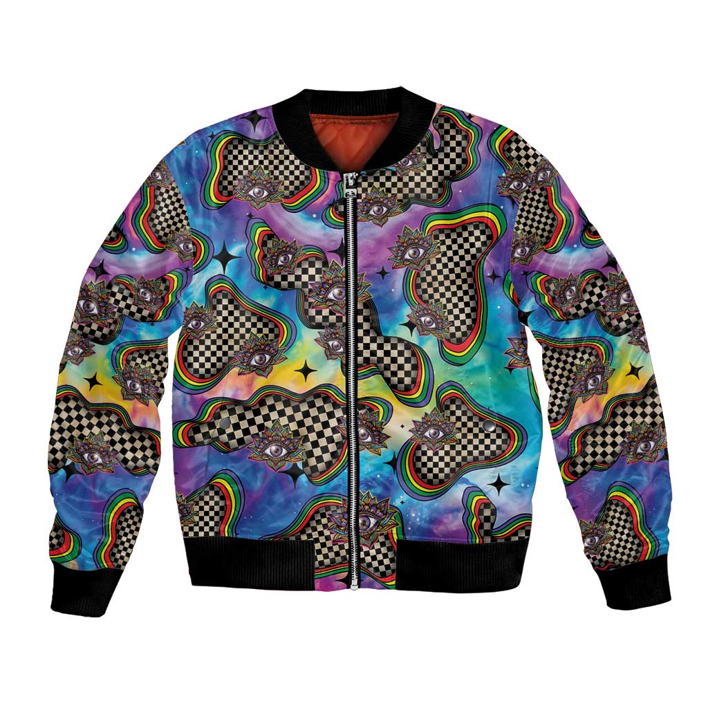 Hippie Bomber Jacket Psychedelic Third Eye Art - Wonder Print Shop