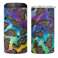 Hippie 4 in 1 Can Cooler Tumbler Psychedelic Third Eye Art - Wonder Print Shop