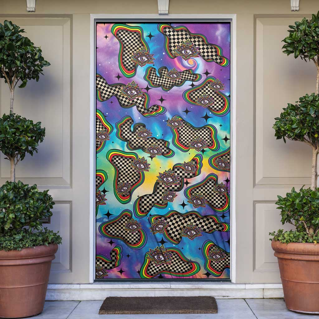 Hippie Door Cover Psychedelic Third Eye Art - Wonder Print Shop