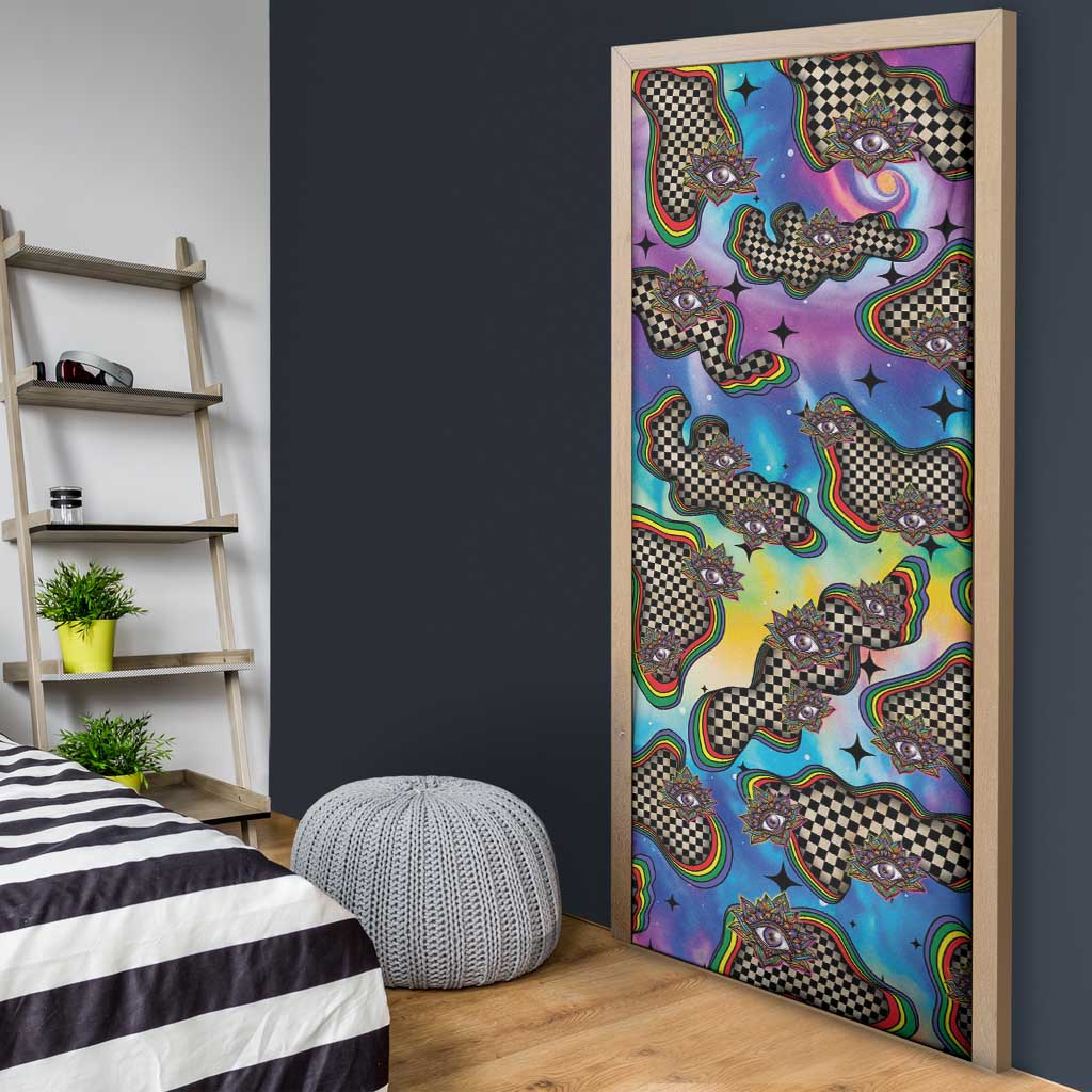 Hippie Door Cover Psychedelic Third Eye Art - Wonder Print Shop