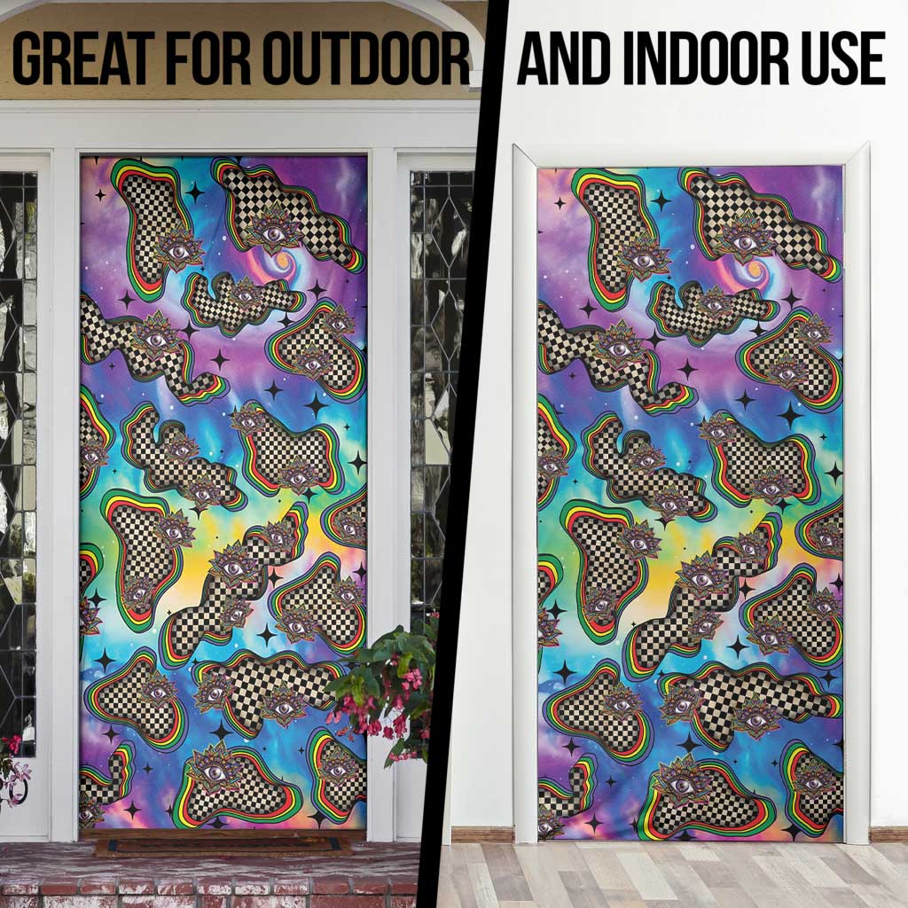 Hippie Door Cover Psychedelic Third Eye Art - Wonder Print Shop