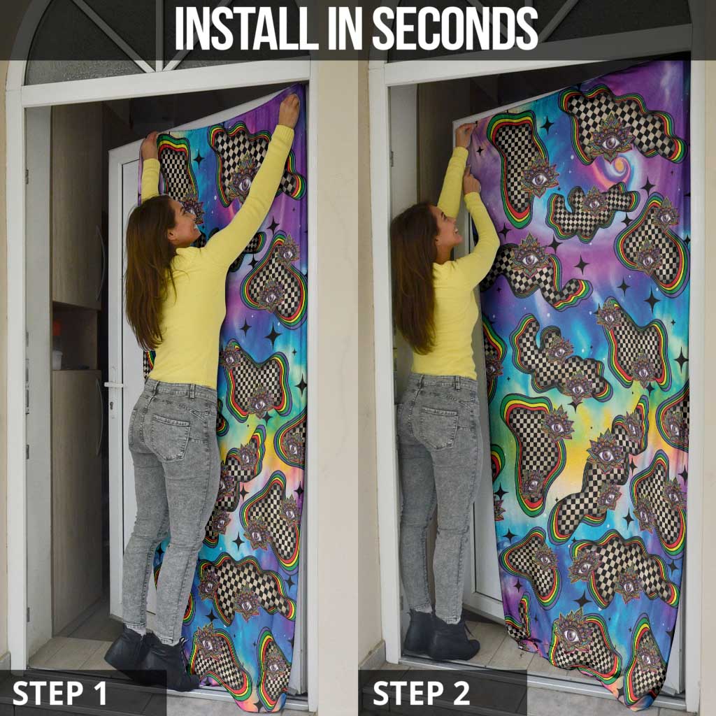 Hippie Door Cover Psychedelic Third Eye Art - Wonder Print Shop