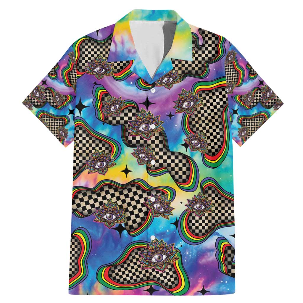 Hippie Family Matching Mermaid Dress and Hawaiian Shirt Psychedelic Third Eye Art - Wonder Print Shop