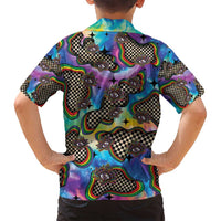 Hippie Family Matching Summer Maxi Dress and Hawaiian Shirt Psychedelic Third Eye Art - Wonder Print Shop