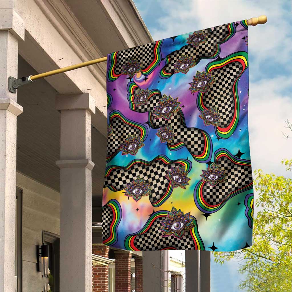 Hippie Garden Flag Psychedelic Third Eye Art - Wonder Print Shop