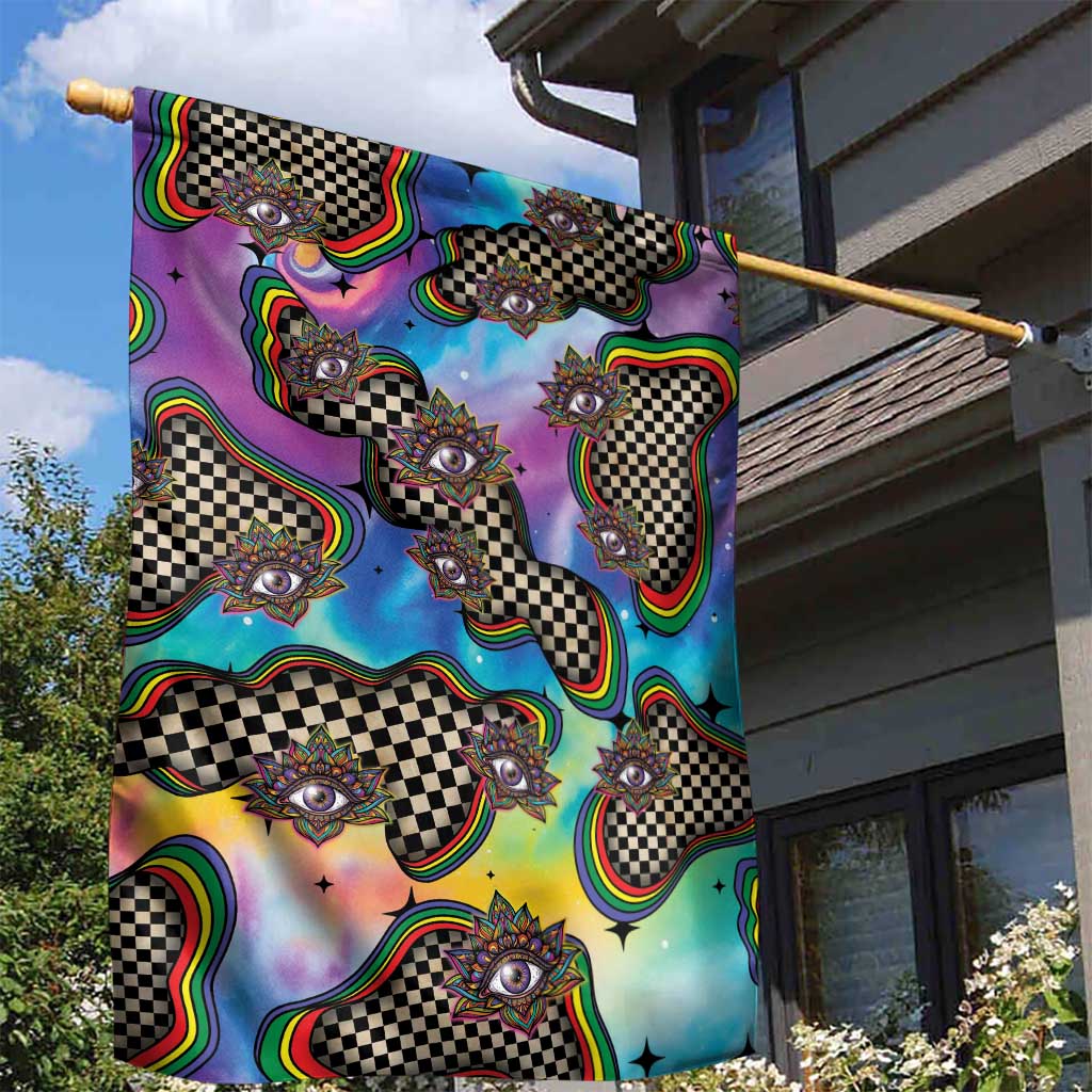 Hippie Garden Flag Psychedelic Third Eye Art - Wonder Print Shop