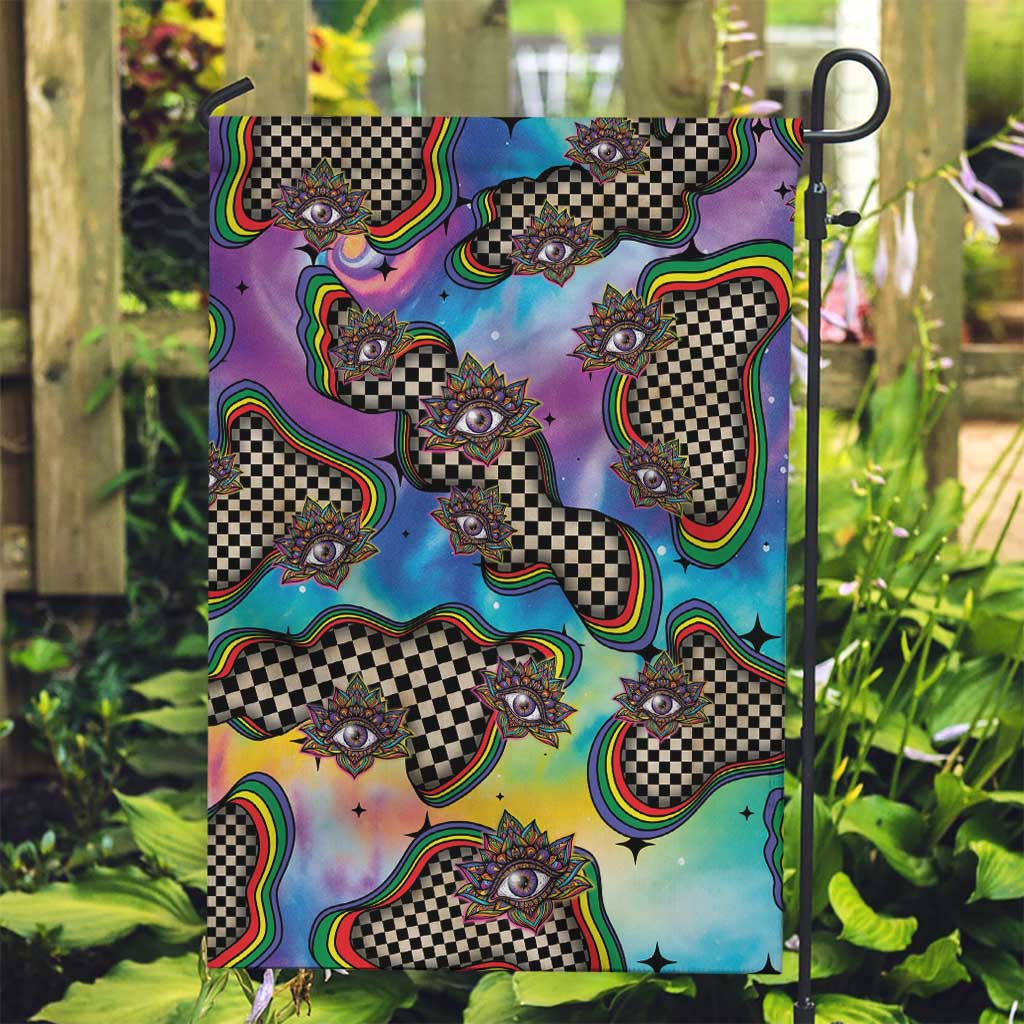 Hippie Garden Flag Psychedelic Third Eye Art - Wonder Print Shop