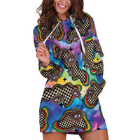 Hippie Hoodie Dress Psychedelic Third Eye Art - Wonder Print Shop