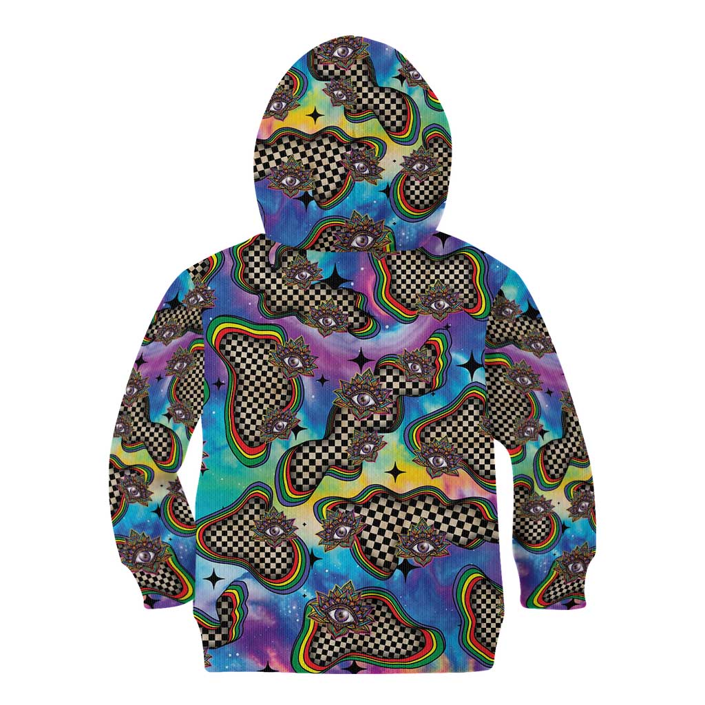 Hippie Kid Hoodie Psychedelic Third Eye Art - Wonder Print Shop