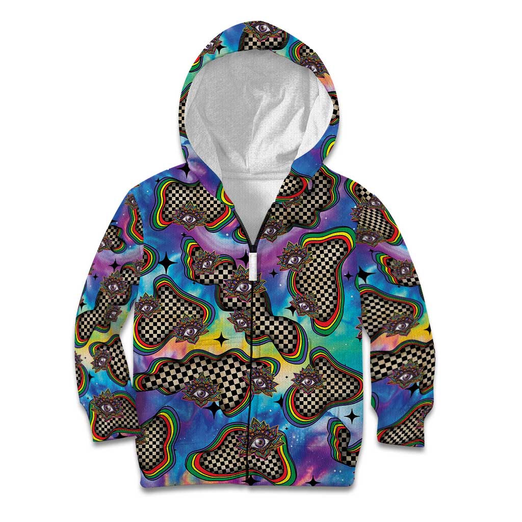 Hippie Kid Hoodie Psychedelic Third Eye Art - Wonder Print Shop