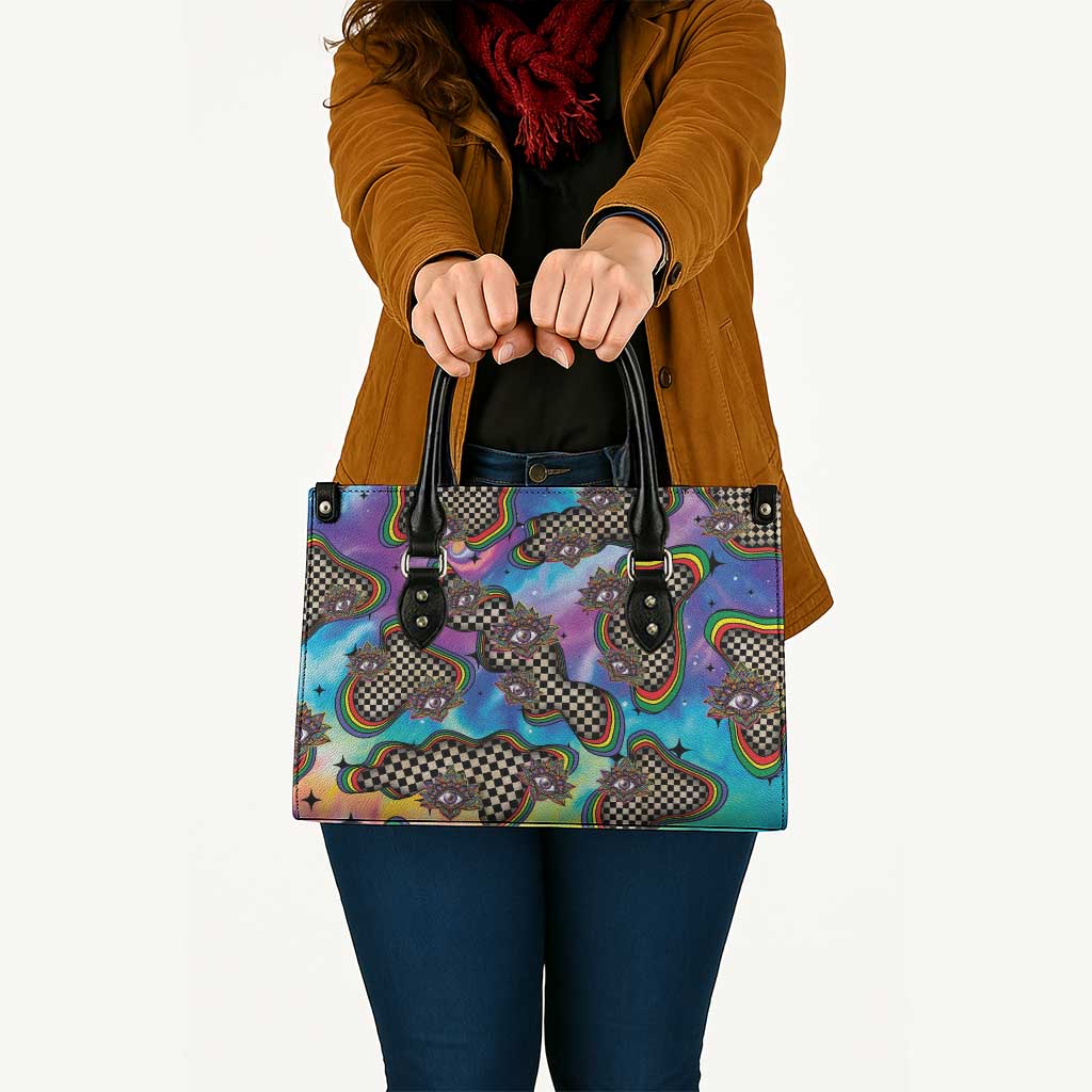 Hippie Leather Bag Psychedelic Third Eye Art - Wonder Print Shop