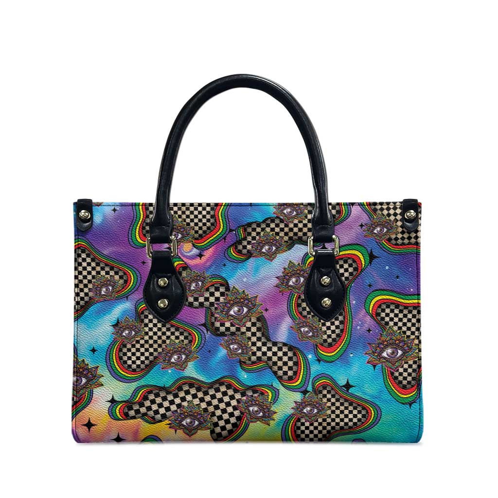Hippie Leather Bag Psychedelic Third Eye Art - Wonder Print Shop
