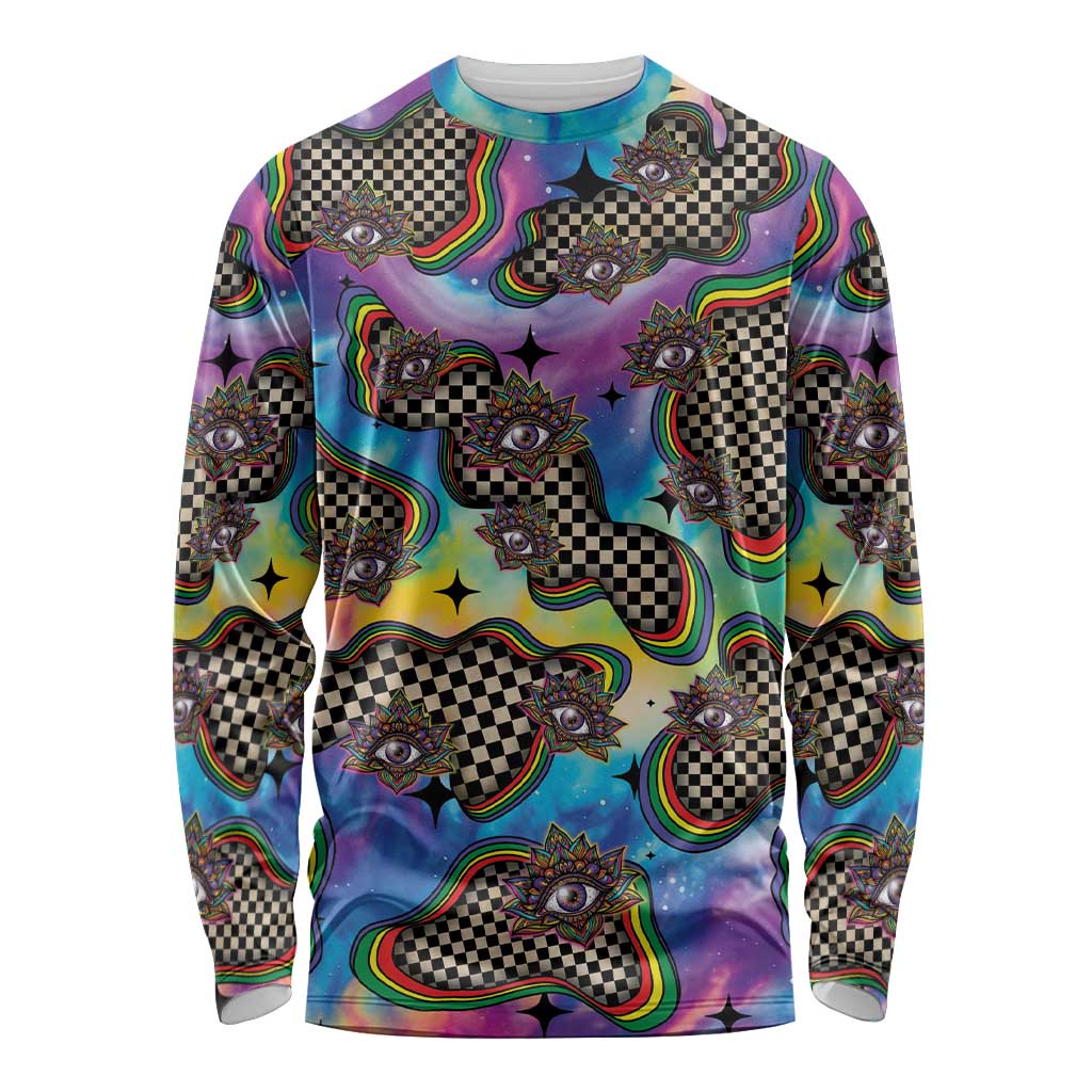 Hippie Long Sleeve Shirt Psychedelic Third Eye Art - Wonder Print Shop