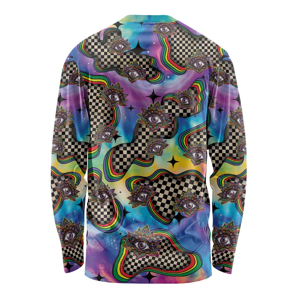Hippie Long Sleeve Shirt Psychedelic Third Eye Art - Wonder Print Shop