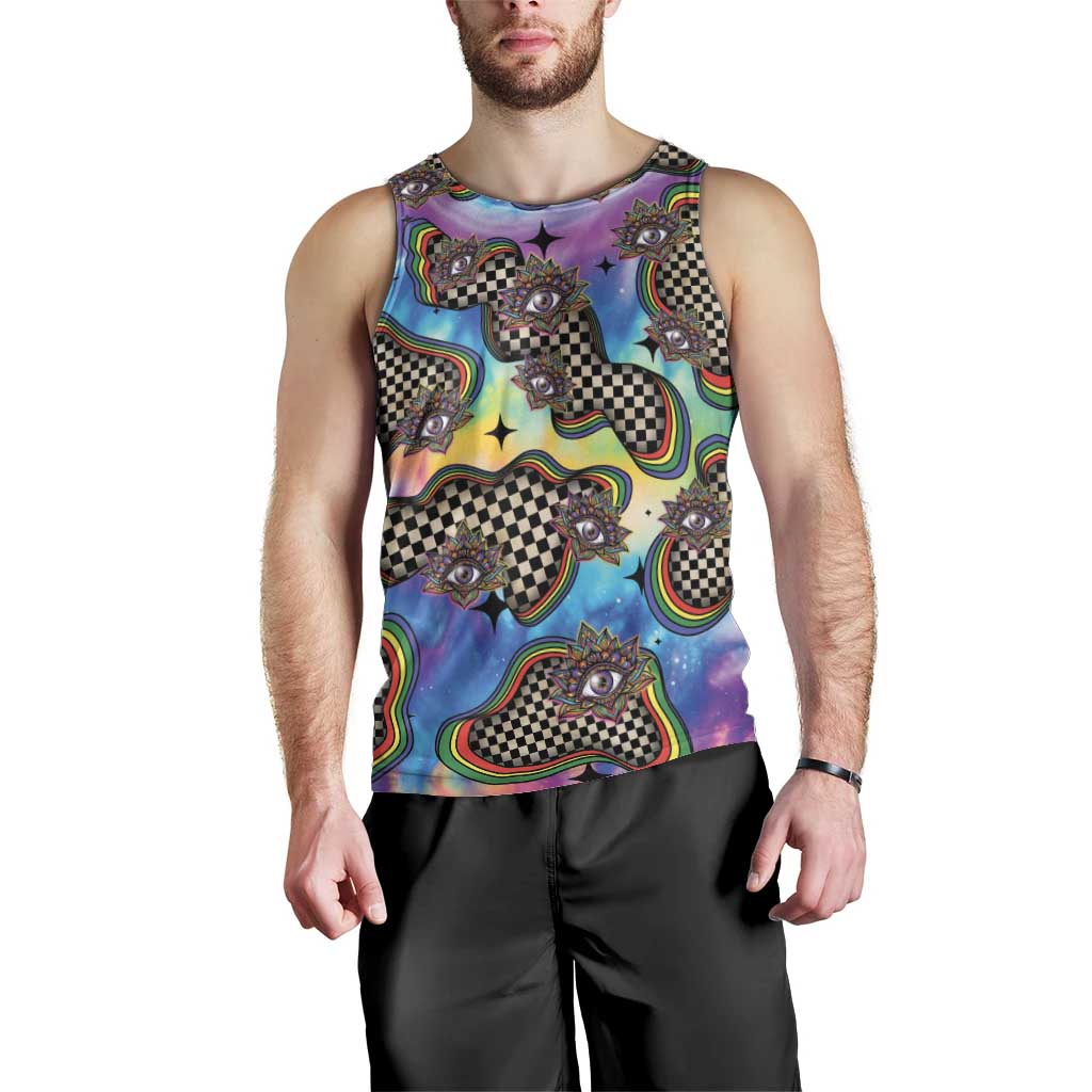 Hippie Men Tank Top Psychedelic Third Eye Art - Wonder Print Shop