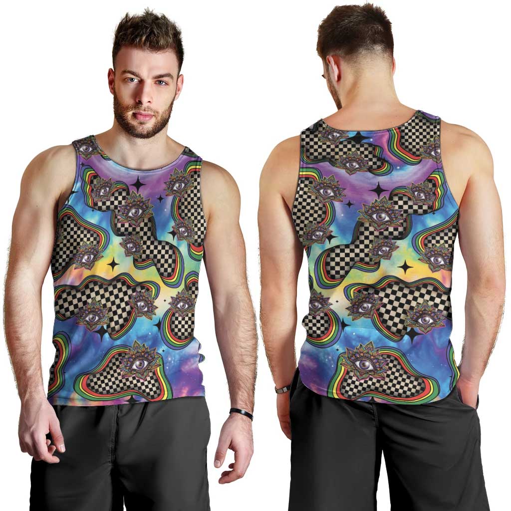 Hippie Men Tank Top Psychedelic Third Eye Art - Wonder Print Shop