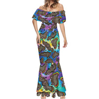 Hippie Mermaid Dress Psychedelic Third Eye Art - Wonder Print Shop