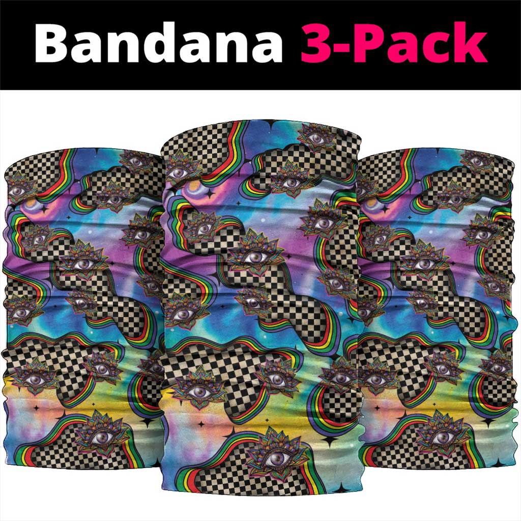 Hippie Neck Gaiter Psychedelic Third Eye Art - Wonder Print Shop