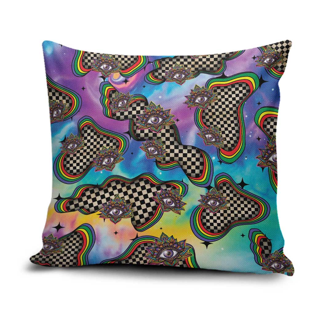 Hippie Pillow Cover Psychedelic Third Eye Art - Wonder Print Shop