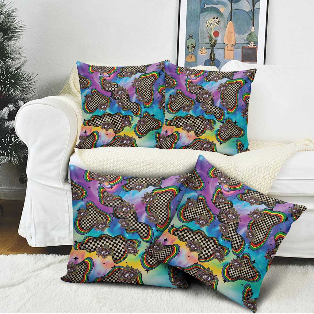 Hippie Pillow Cover Psychedelic Third Eye Art - Wonder Print Shop