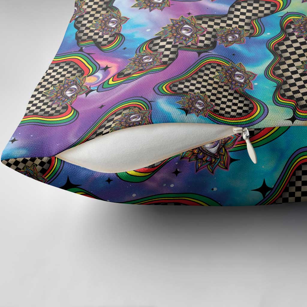 Hippie Pillow Cover Psychedelic Third Eye Art - Wonder Print Shop