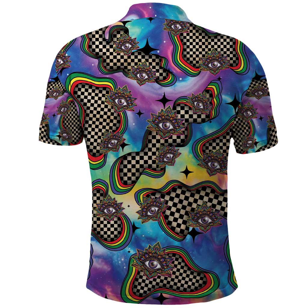 Hippie Polo Shirt Psychedelic Third Eye Art - Wonder Print Shop