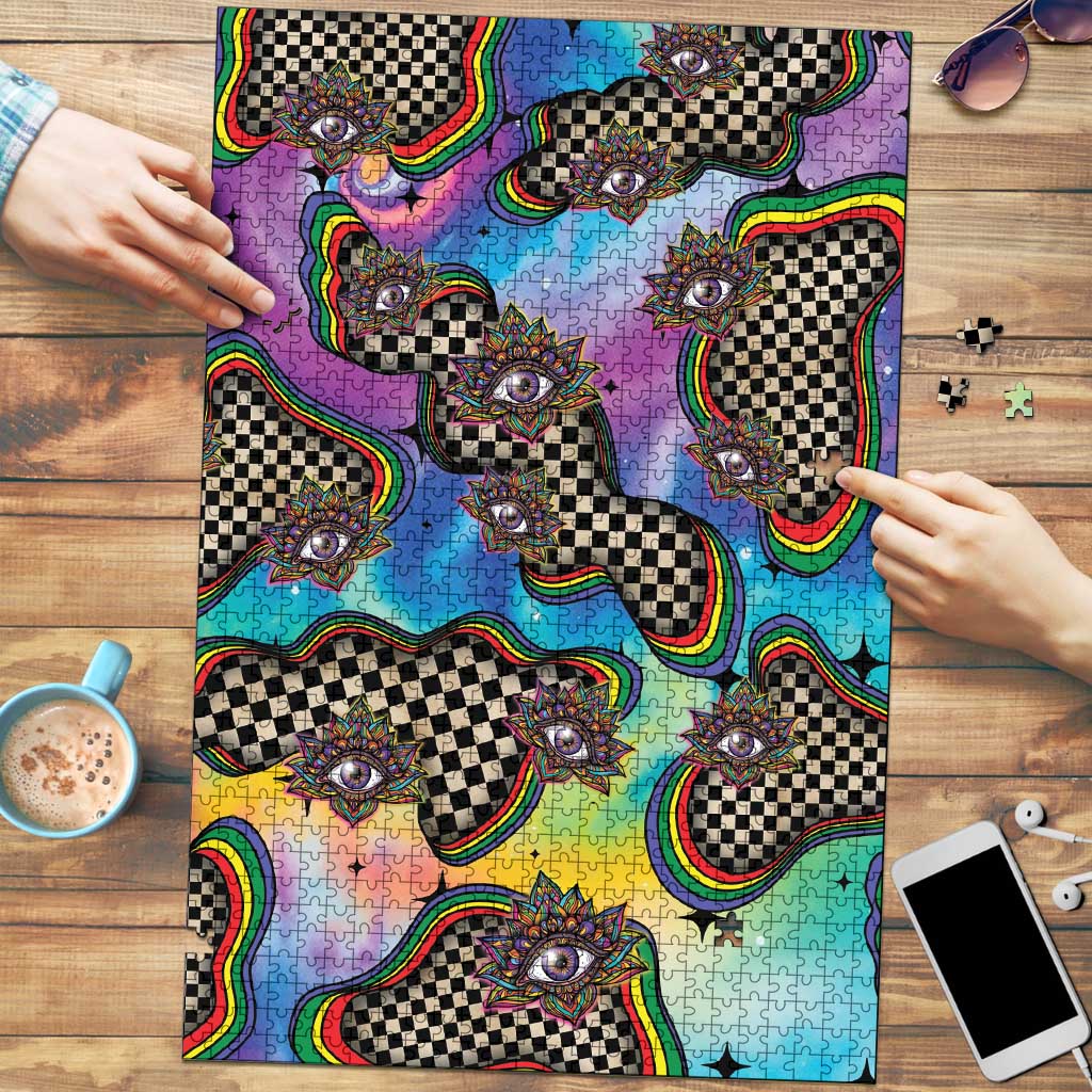 Hippie Puzzle Psychedelic Third Eye Art - Wonder Print Shop