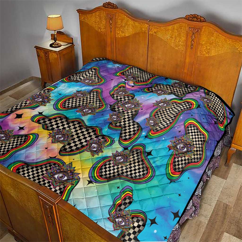 Hippie Quilt Psychedelic Third Eye Art - Wonder Print Shop
