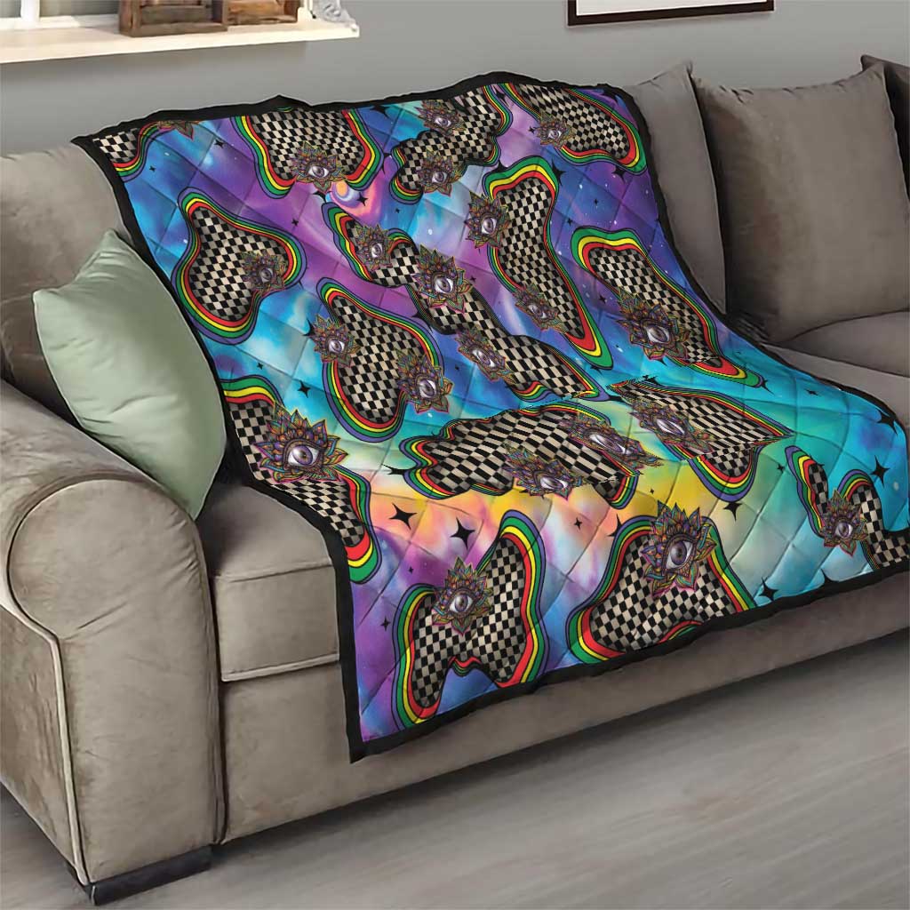 Hippie Quilt Psychedelic Third Eye Art - Wonder Print Shop
