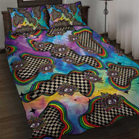 Hippie Quilt Bed Set Psychedelic Third Eye Art - Wonder Print Shop