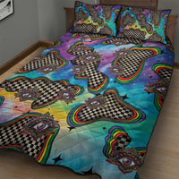 Hippie Quilt Bed Set Psychedelic Third Eye Art - Wonder Print Shop