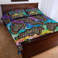 Hippie Quilt Bed Set Psychedelic Third Eye Art - Wonder Print Shop