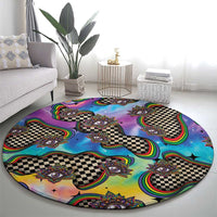 Hippie Round Carpet Psychedelic Third Eye Art - Wonder Print Shop