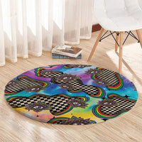Hippie Round Carpet Psychedelic Third Eye Art - Wonder Print Shop