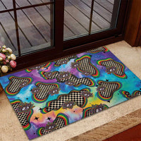 Hippie Rubber Doormat Psychedelic Third Eye Art - Wonder Print Shop