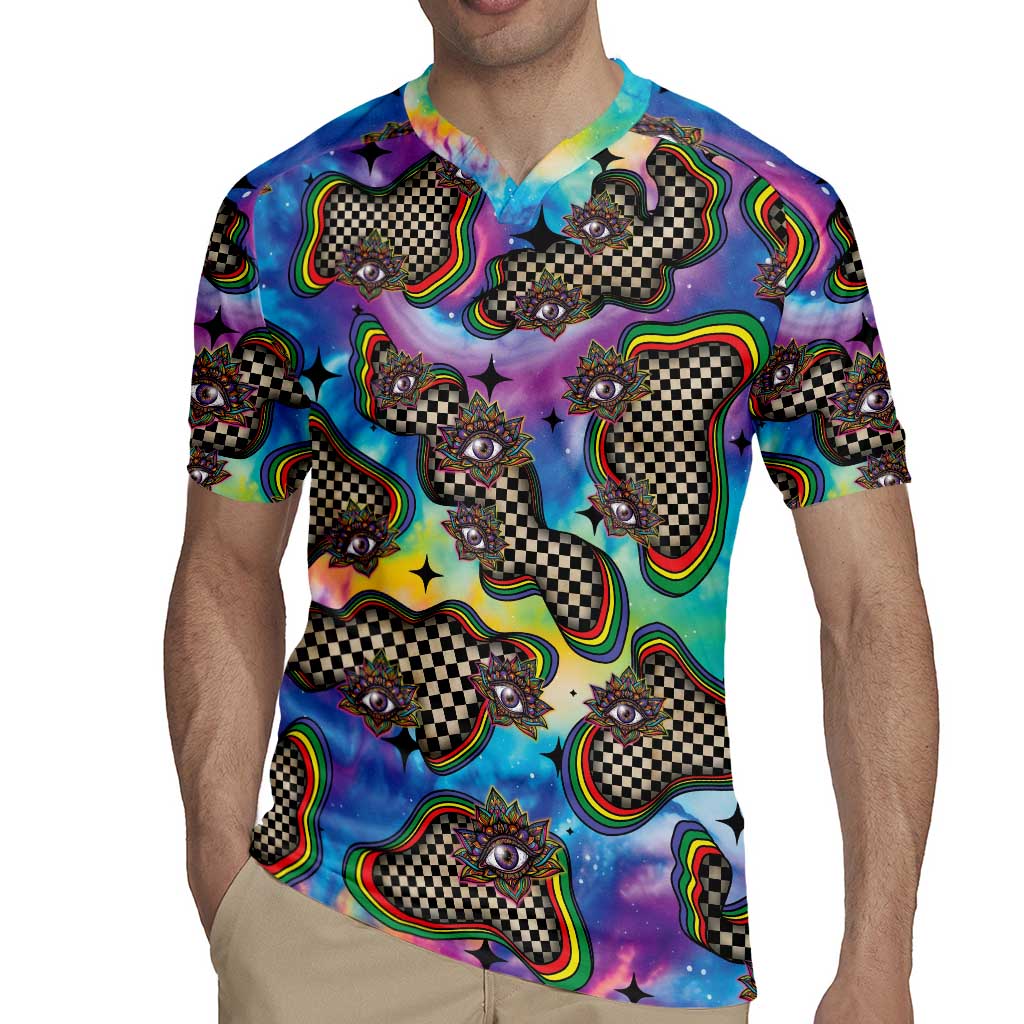 Hippie Rugby Jersey Psychedelic Third Eye Art - Wonder Print Shop