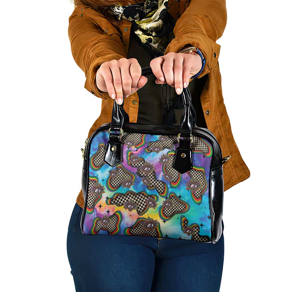 Hippie Shoulder Handbag Psychedelic Third Eye Art - Wonder Print Shop