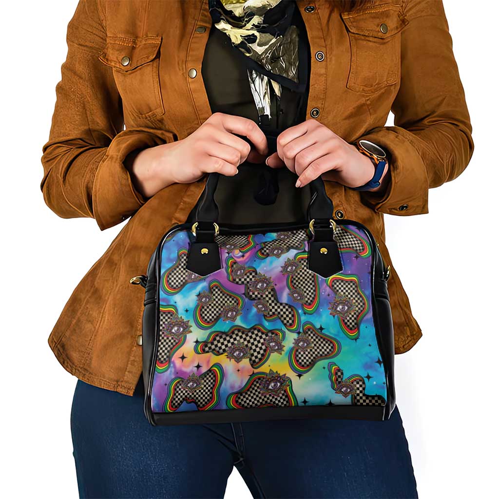 Hippie Shoulder Handbag Psychedelic Third Eye Art - Wonder Print Shop