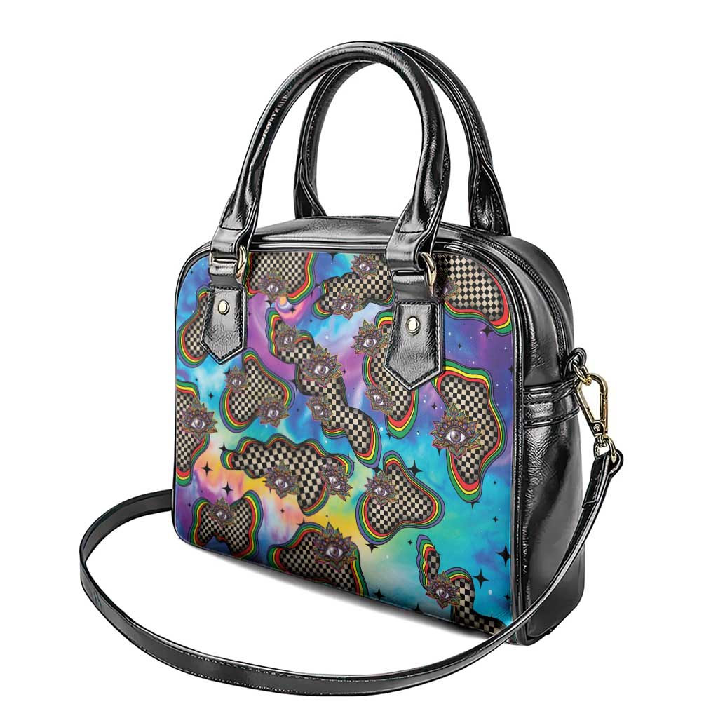 Hippie Shoulder Handbag Psychedelic Third Eye Art - Wonder Print Shop