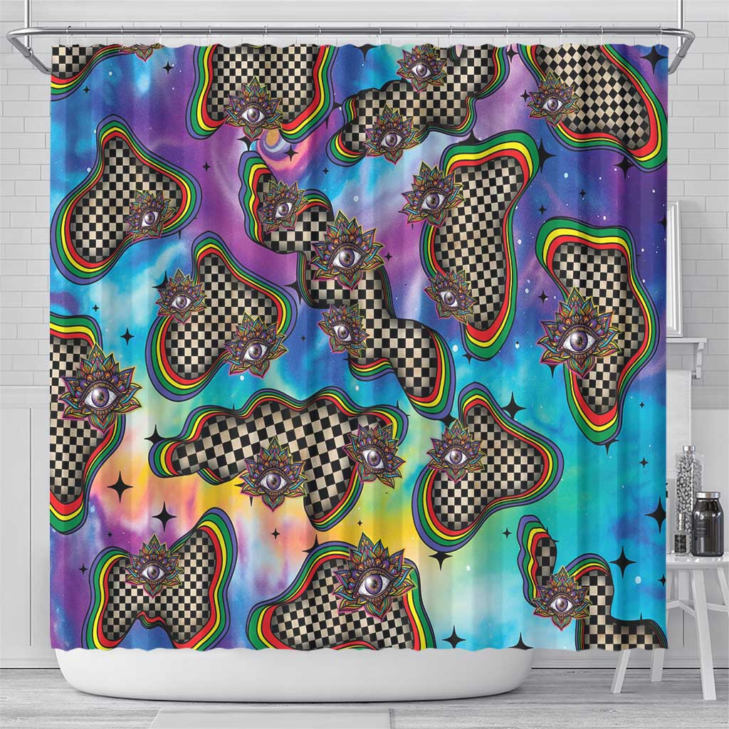 Hippie Shower Curtain Psychedelic Third Eye Art - Wonder Print Shop