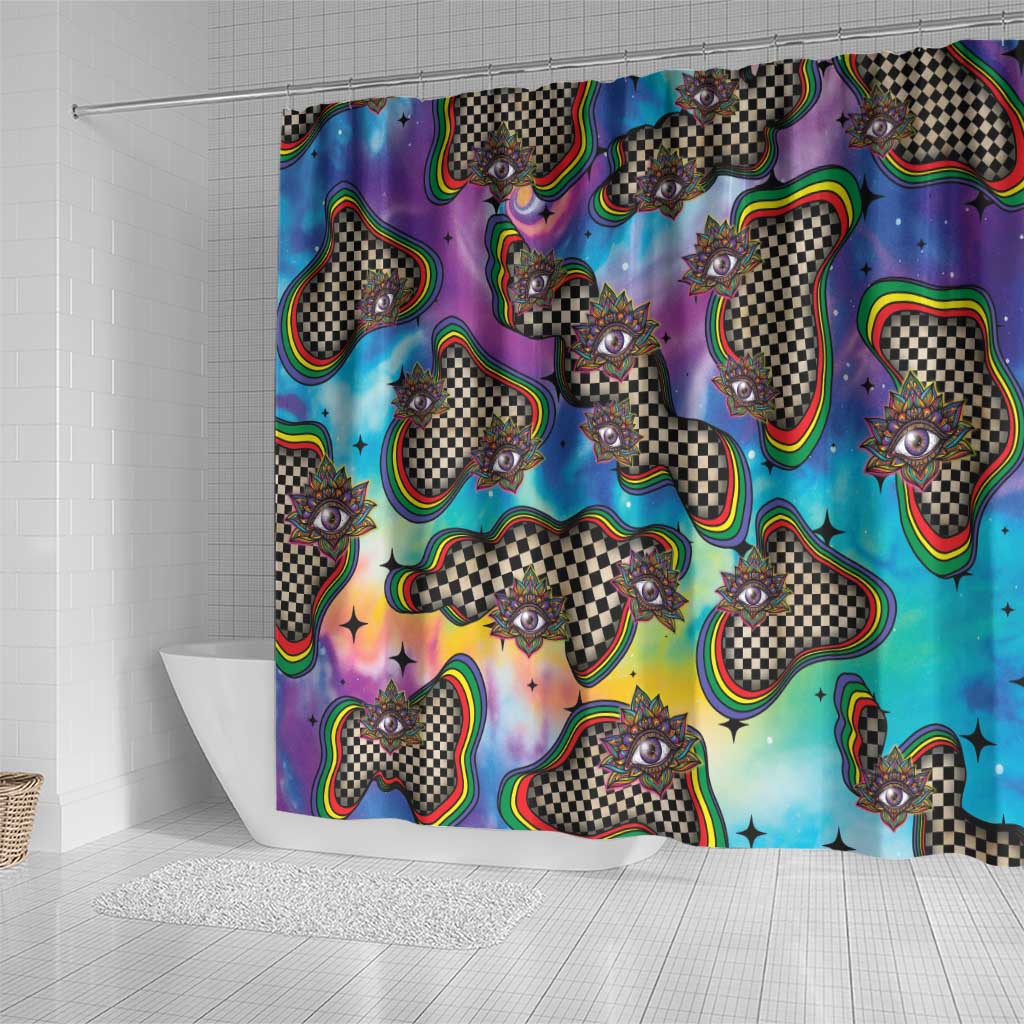 Hippie Shower Curtain Psychedelic Third Eye Art - Wonder Print Shop